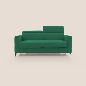 Gardenia divano letto materasso alto 18 cm con poggiatesta reclinabili e rivestimento impermeabile T02 verde