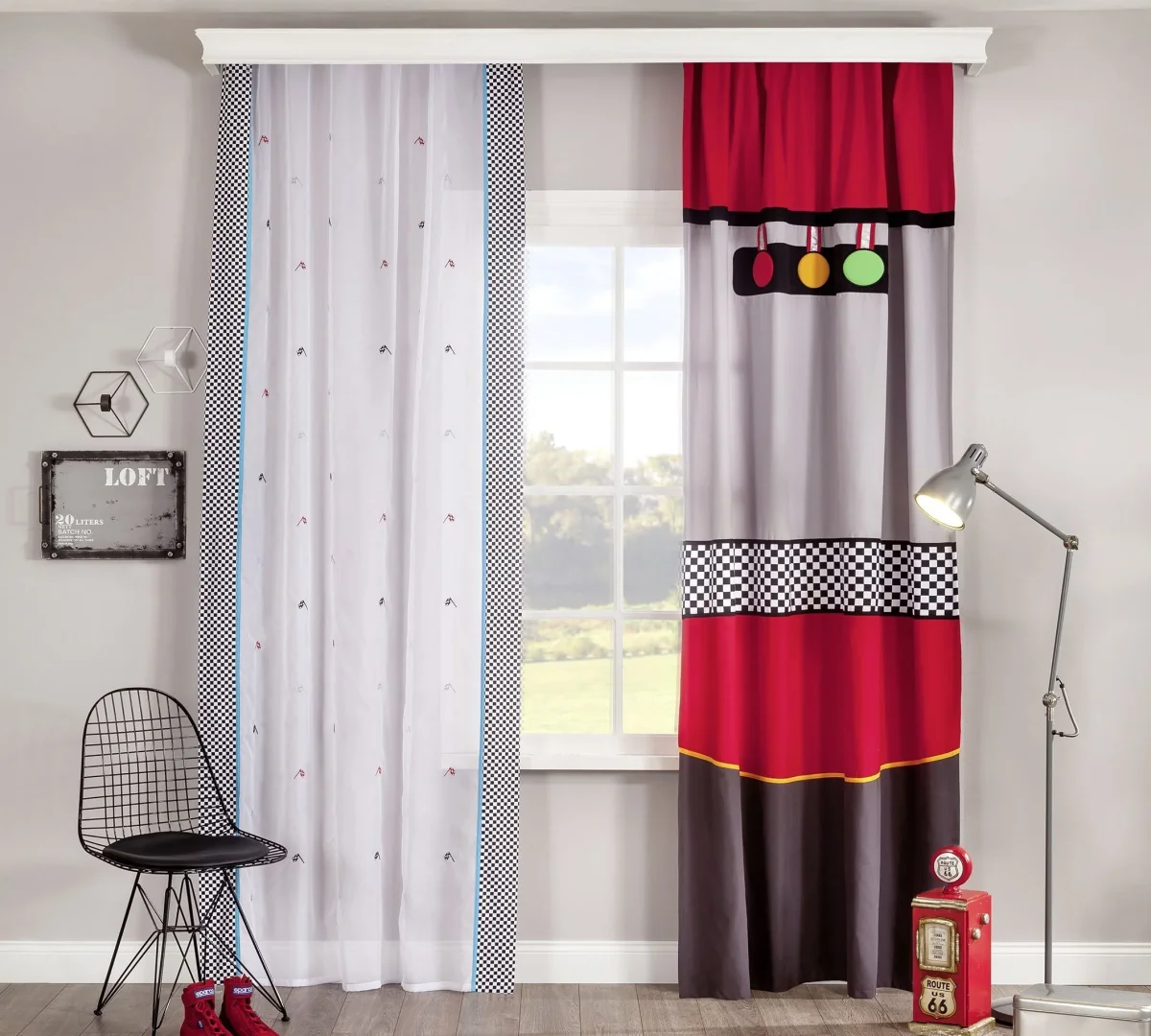 Tenda Bipanel 140x260 Cm Per Interni, Design Elegante E Moderno, Perfetto Per Ogni Ambiente - immagine 3