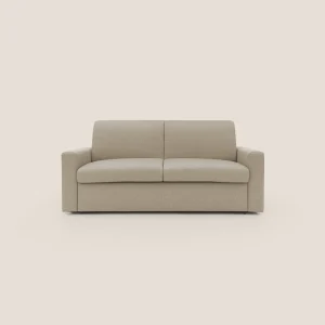 Kansas Divano letto matrimoniale alto 20 cm in tessuto impermeabile misto cotone T13 beige
