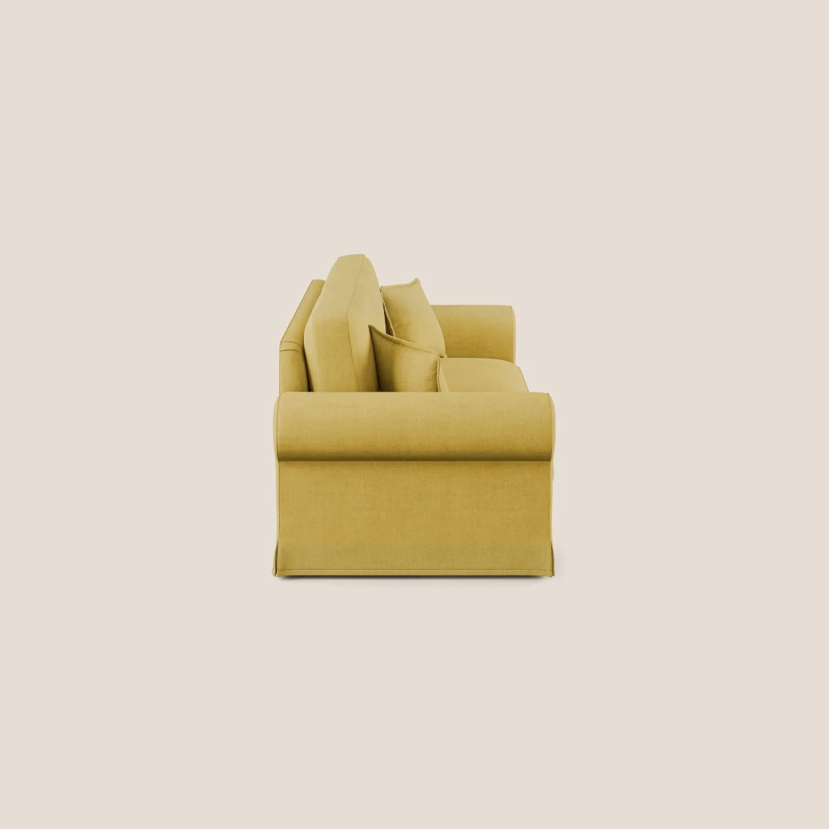 Lady divano classico in piuma d'oca realizzato con tessuto impermeabile T02 giallo - immagine 4