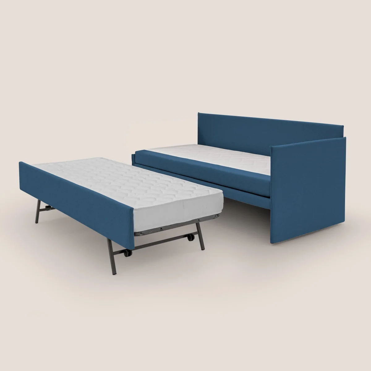 Durini Divano duplex con doppio letto in tessuto simil cotone impermeabile T13 blu - immagine 5