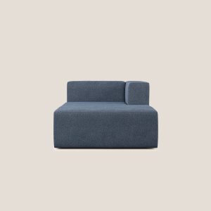 Nettuno modulo chaise longue in morbido tessuto bouclè T07 blu
