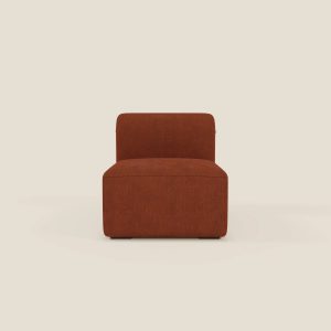 BonBon modulo centrale 70 cm – Poltrona o elemento componibile in tessuto smacchiabile T23 ruggine