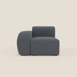 BonBon modulo terminale 105 cm sinistro o destro - tessuto smacchiabile T23 blu grafite