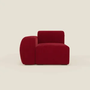 BonBon modulo terminale 105 cm sinistro o destro - tessuto smacchiabile T23 bordeaux