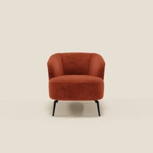Renoa Poltroncina dall'eleganza moderna in tessuto smacchiabile T24 ruggine